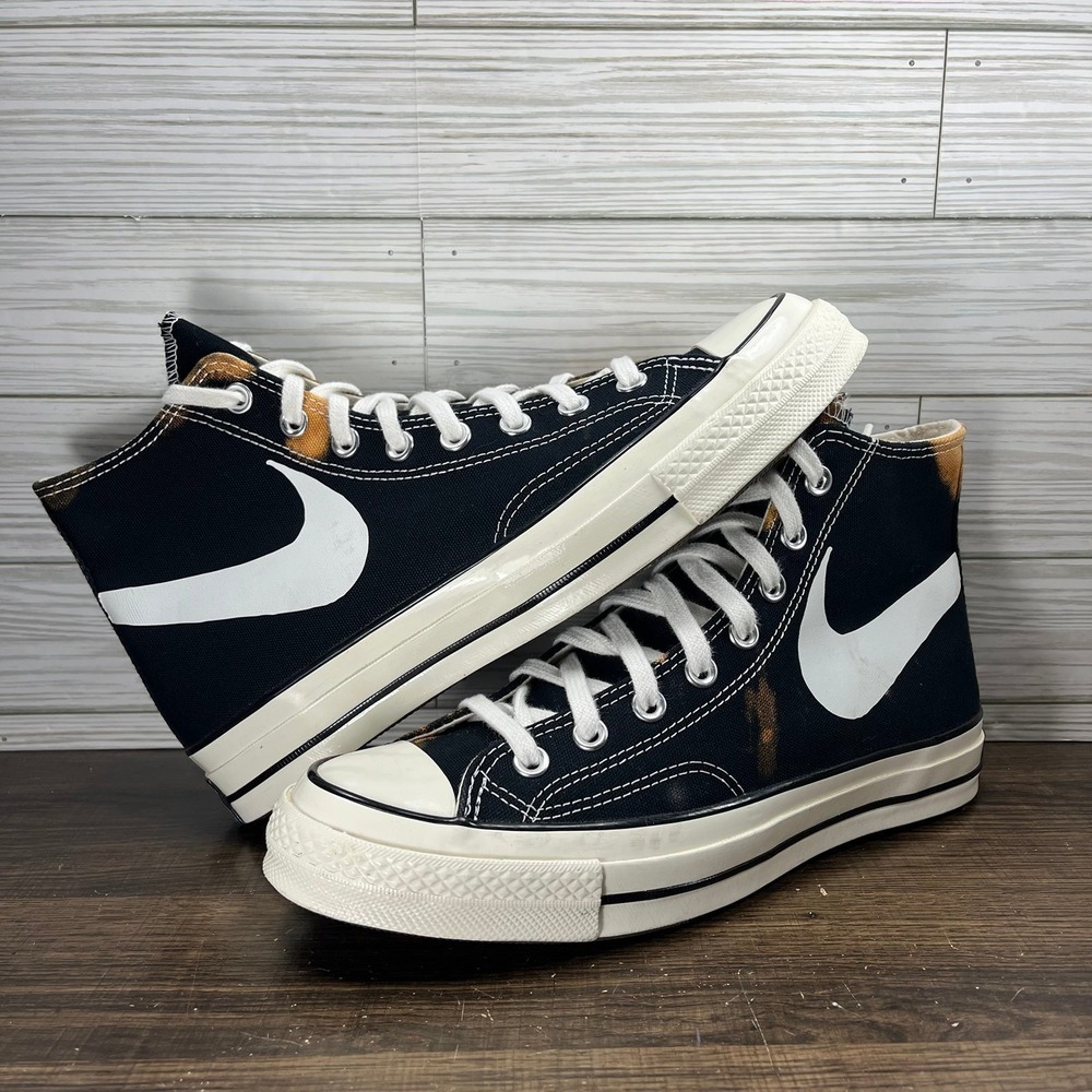 Nike Chuck 70 High Chinatown Market Bootleg Black Shoes - M 8.5 - W 10.5 - Picture 3 of 9